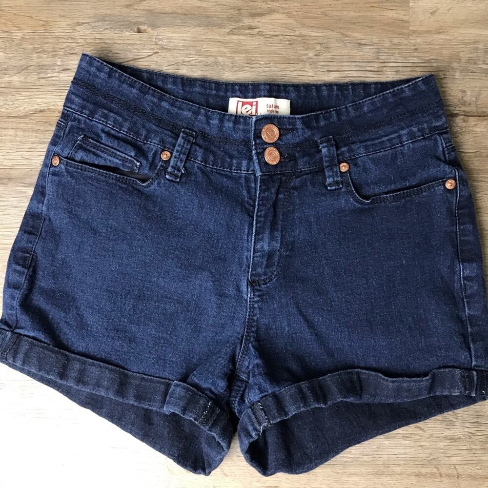 Lei Dark Wash Denim Shorts